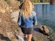 AMATEUR ITALIAN OUTDOOR SQUIRT - Professoressa beccata mentre squirta all'aperto (dialoghi italiani) 11/16