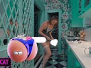 Busty Maid's First Day: Rimming, Ball Sucking, Unexpected Doggy Fuck with Cum on Ass 4/16