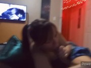 Pregnant Pretty slut from down the street comes back over for more long cock 12/16