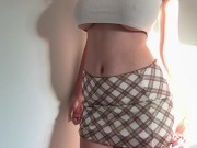 passionate striptease of a sexy brunette 8/16