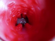 A huge cock inside a wet hole spews liquid and will soon fill with milk 1/16