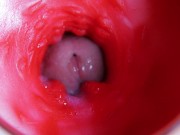 A huge cock inside a wet hole spews liquid and will soon fill with milk 3/16