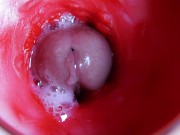 A huge cock inside a wet hole spews liquid and will soon fill with milk 6/16