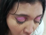 Sexo fuerte por mis tres hoyos corrida facial 5/16