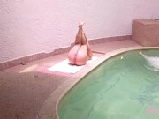 I fucked my friend's girlfriend in the ass at the pool hotel 4/16