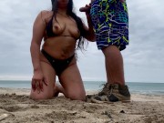 HAPPY NEW YEAR - I fuck my busty stepmom on the beach 7/16
