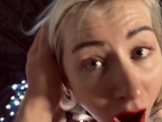 The Snow Maiden with a hard blowjob. New Year's gift in the form of cum in the mouth 7/16