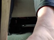 Smashing Christmas cookies from both views of the pedal with barefeet 4/16