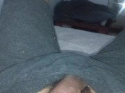 Dad caught me jerking off my big hairy cock, I cum in my boxers and moan loud - POV 3/16