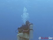 We take her bikini bottom off for some fun at the bottom of the sea!