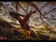 Tattoo Girls Shibari Suspension on public beach in thailand - Bondage BDSM 5/16