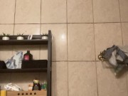 Sucking on my tits and playing with my small cock