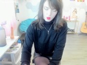 Pleather Skirt Black Turtleneck Desperation 7/16