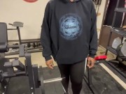 BBW Sucks Fucks and Swallows To Pay For Gym - Swallows It All! 1/16