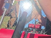 Krissy Biker Bound to a Fence Bondage Machine Fuck 12/16