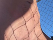 Krissy Biker Bound to a Fence Bondage Machine Fuck 3/16