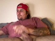 Edge and cum with tatted  hot stud with a  big cock 11/16