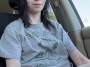 Tiny Cam shows off in her car 2/16