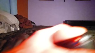 Sticky semen all over my sweatpants from jerking off my big BWC
