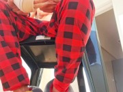 Risky Balcony Play: Big Cock Fleshlight Fun with Neighbor's View! Hotsportfitboy