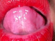 Morocco 18yo Hot Girl Licking Her Mouth Juicy & ASMR Movements Tongue With Red lipstick 11/16