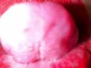 Morocco 18yo Hot Girl Licking Her Mouth Juicy & ASMR Movements Tongue With Red lipstick 12/16