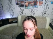 Мою Cute жену с косичками трахнул фанат. Она разрешила кончить на трусики 1/16