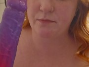 Redhead Dildo Deepthroat Training (2025 Goals - Day 1)