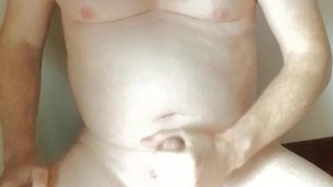 Horny Guy has another long edging session to the point of pre-cum and tasting it