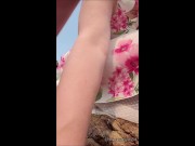 Blonde Girl Masturbates at a Public Nude Beach 1/16