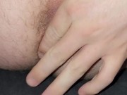 Applying some sensitive oil on my hairyman hole and playing full face video on my OF billabongbigboy 4/16