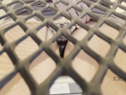 Masturbating outdoors, did the waiter notice that I was playing with my pussy until I orgasm? 13/16