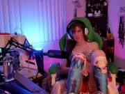Overwatch D.Va thanks you with an ASMR blowjob and oily tease before sliding you between her thighs 16/16
