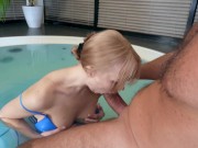 Wow! Your Dick is too Huge! Can you Fuck my Mouth? An adult Man fucks a Youthful Blonde! 5/16