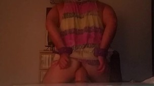 Gay Anal Riding Two Huge Dildos BBC and BWC
