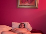 18 yr old rubbing clit with a gag ball all aroused 💕