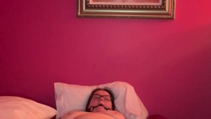 18 yr old rubbing clit with a gag ball all aroused 💕