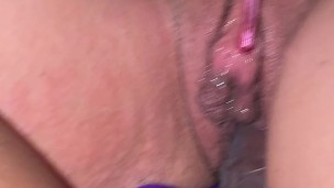 vibrator inside my pussy and in my clit