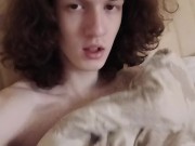 Transgirl Stesha actively studies her transclitlr and jerks off her ass 1/16