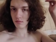 Transgirl Stesha actively studies her transclitlr and jerks off her ass 2/16