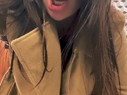 Risky Play with My Pussy Leads to a Squirt in the Mall Bathroom 7/16