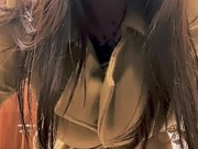 Risky Play with My Pussy Leads to a Squirt in the Mall Bathroom 9/16