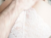 Blonde with big tits perfectly sucks a big cock, fucked her good and cum on her cunt 4/16