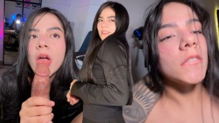 18 year old white girl deep throats me and I end up fucking that ...