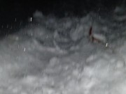 Steamy pee in the snow 14/16