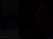 A horny, busty blonde gives his pathetic, tiny dick a blowjob 1/16