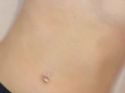 small tits titjob and cum on flat chest 3/16