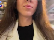 Wife Cheats her Husband in the Entrance and walks on Public with Cum on Face - Cumwalk 15/16