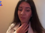 Wife Cheats her Husband in the Entrance and walks on Public with Cum on Face - Cumwalk 9/16