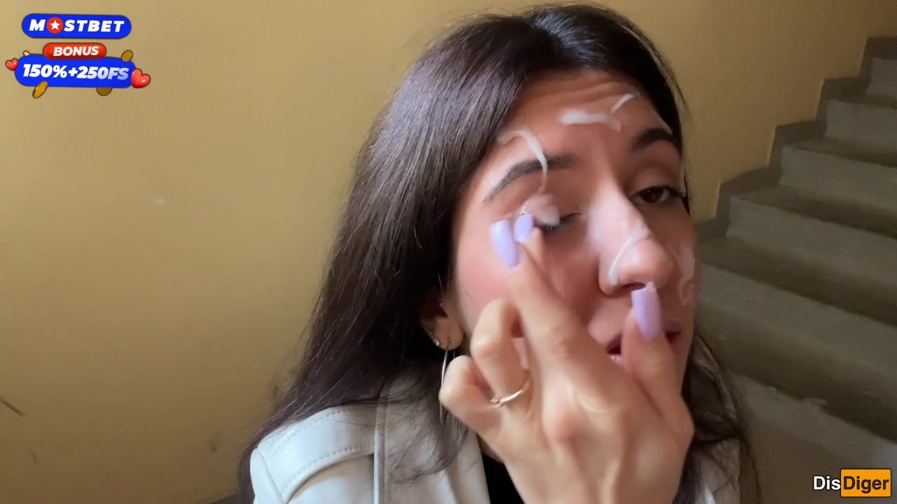 Wife Cheats her Husband in the Entrance and walks on Public with Cum on Face - Cumwalk - Free Sex Video - RedTube